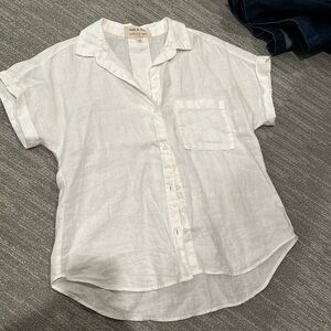 Cloth and stone white button up